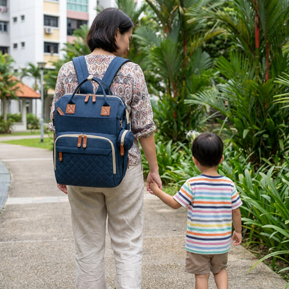 3-in-1 Travel Diaper Backpack with Foldable Baby Bed – Perfect for On-the-Go Parents