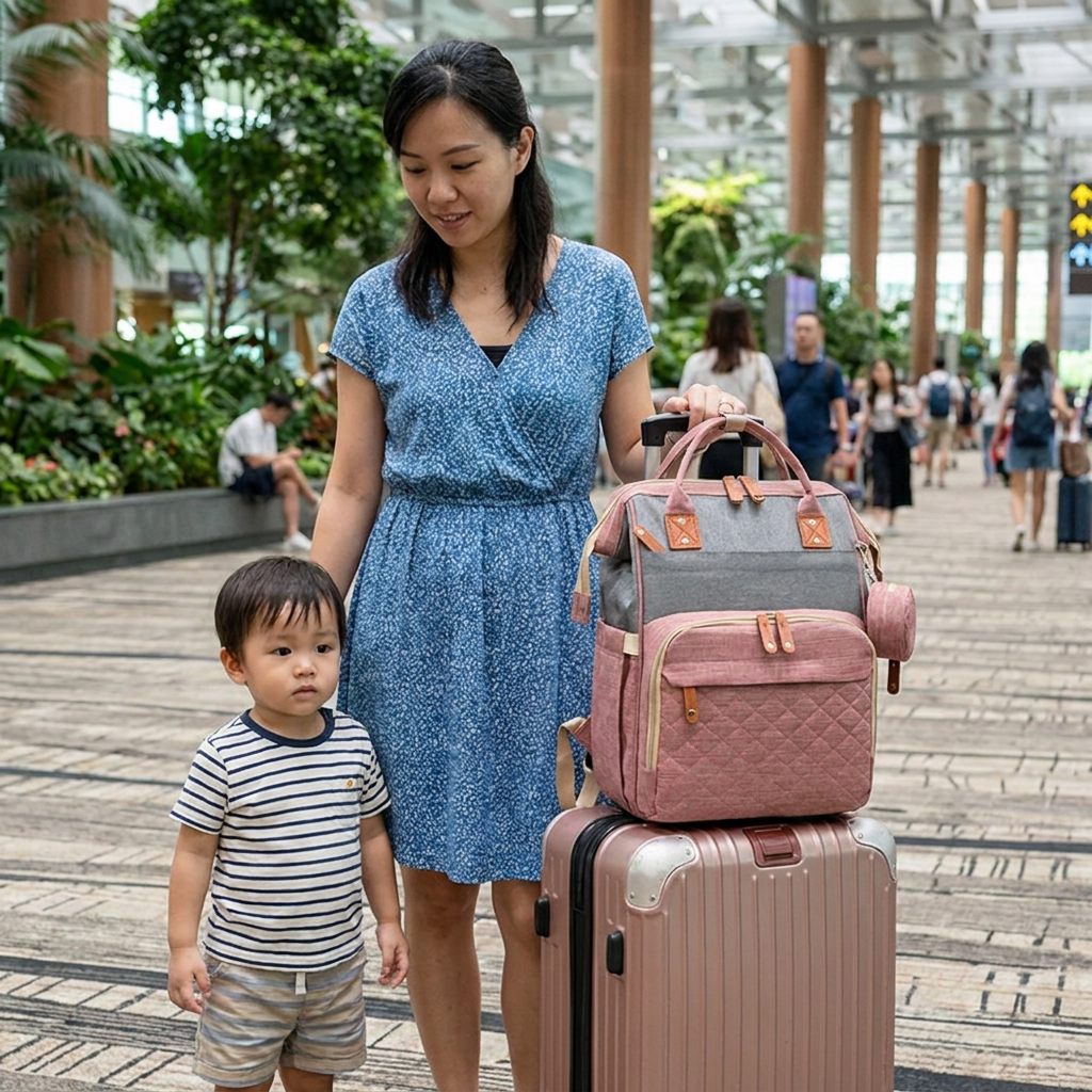 3-in-1 Travel Diaper Backpack with Foldable Baby Bed – Perfect for On-the-Go Parents