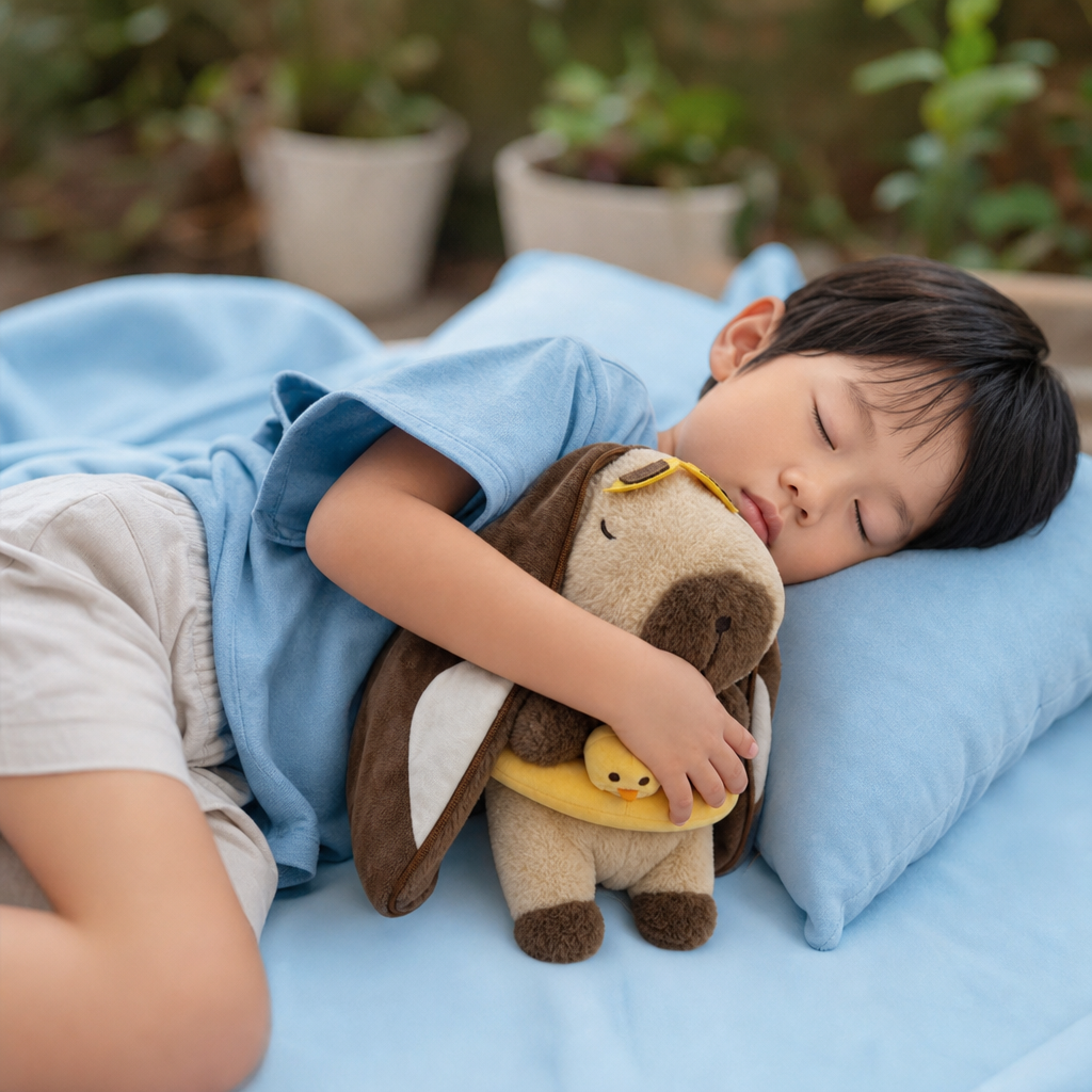 Breathing Capybara Plush Toy – Soft & Cuddly Sleep Companion