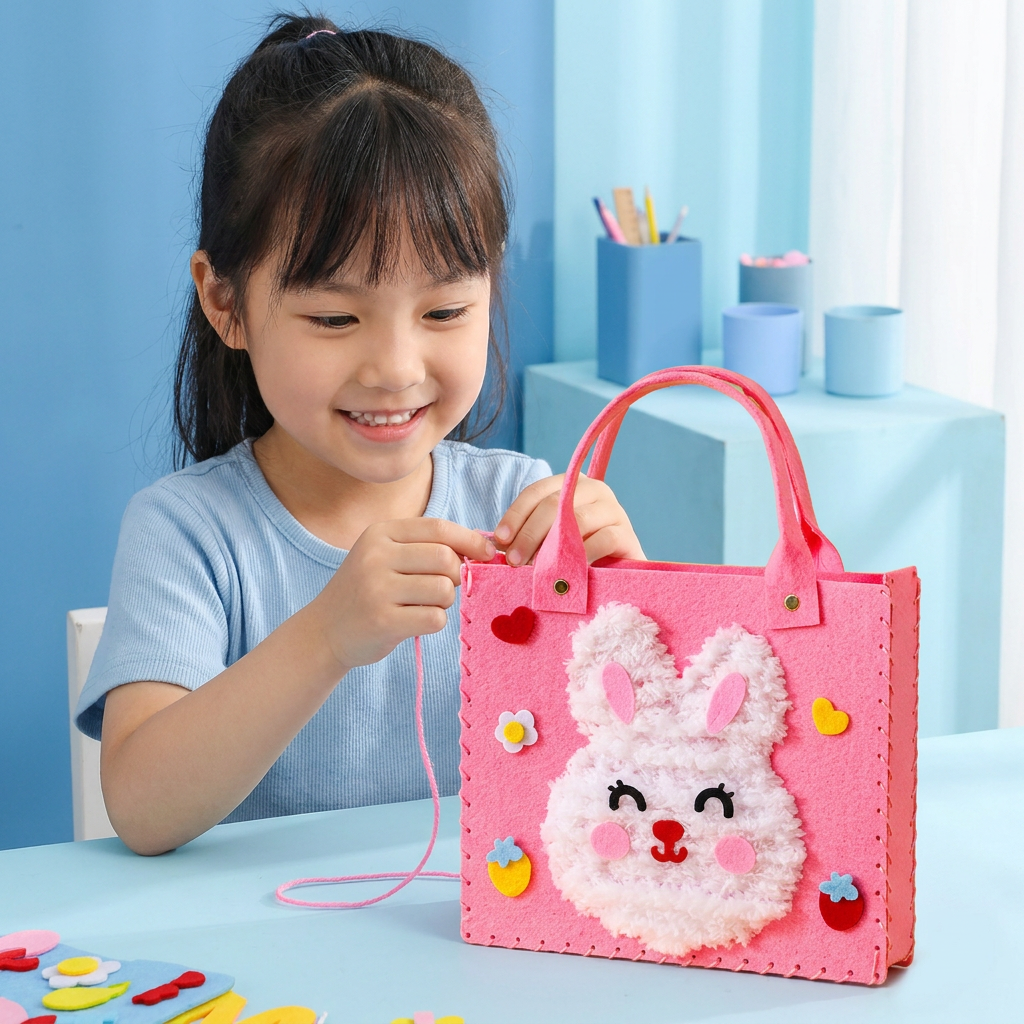 Kids DIY Plush Tote Bag Craft Kit