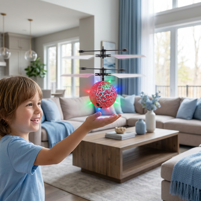 Hand-Controlled Flying LED Ball Drone for Kids
