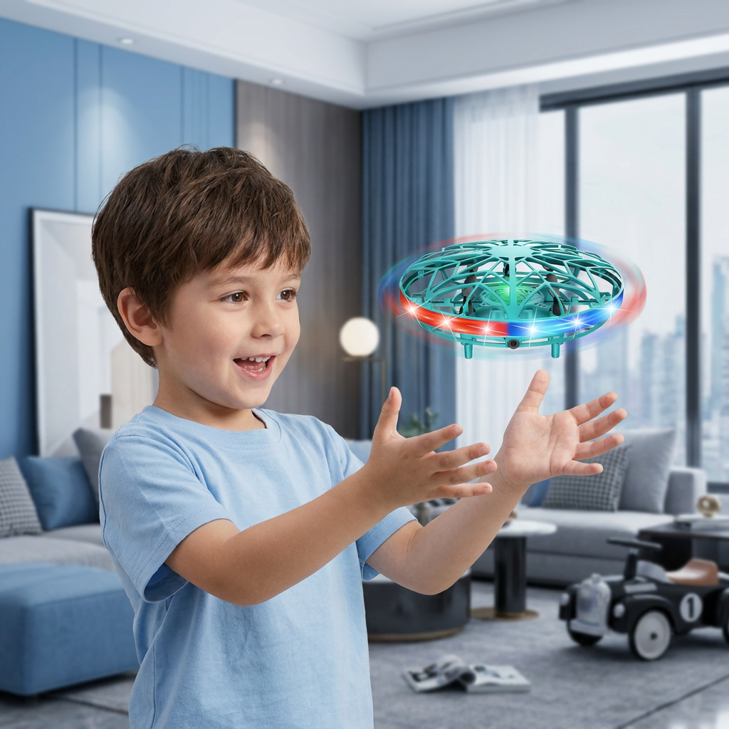 Motion-Sensing LED UFO Flying Drone