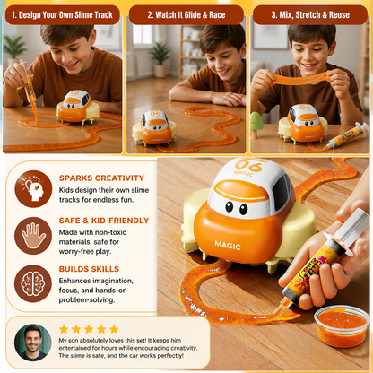 Magic Slime Race Track Set – DIY Electric Car Adventure