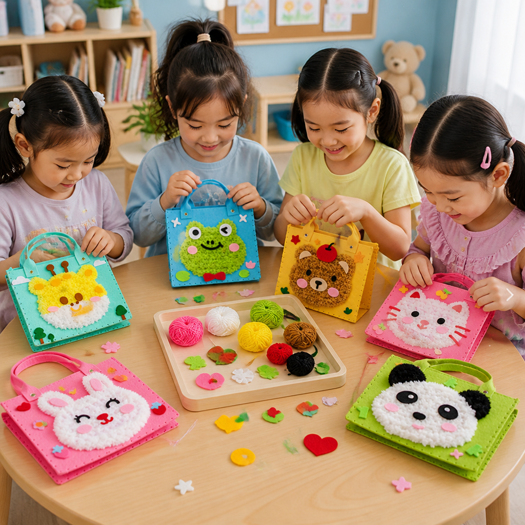 Kids DIY Plush Tote Bag Craft Kit