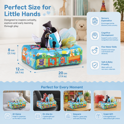 Montessori Magic Tissue Box – Sensory Learning Toy for Babies