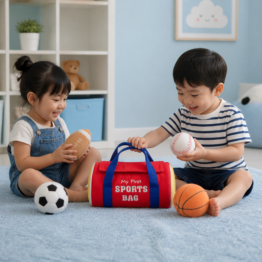 My First Sports Plush Bag – Soft Baby Play Set