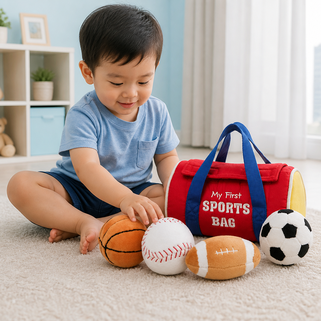 My First Sports Plush Bag – Soft Baby Play Set