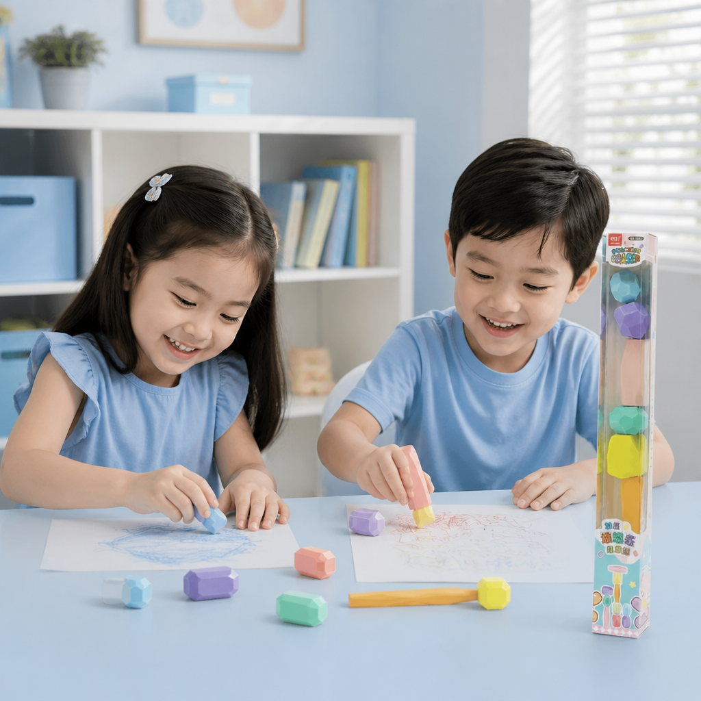 Stack & Build Gem Eraser Set