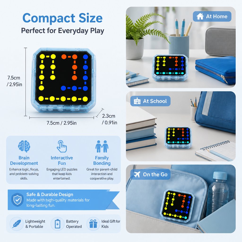 Smart Line LED Logic Puzzle Game – 800+ Brain Challenge Levels