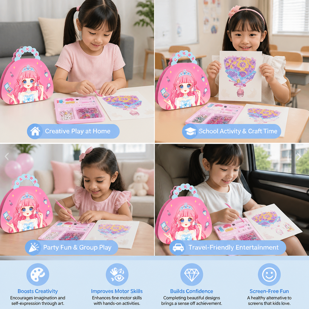 Princess Diamond Painting & Foil Art Book Craft Kit