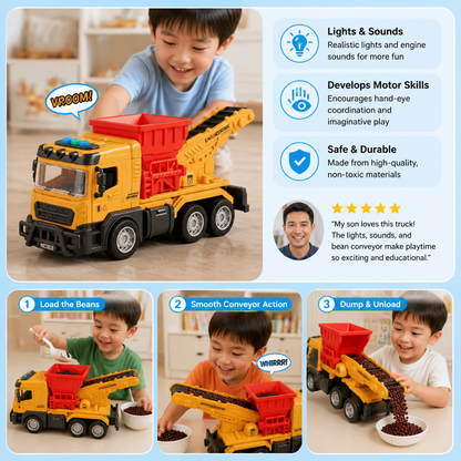 Construction Dump Truck Toy with Lights & Sounds