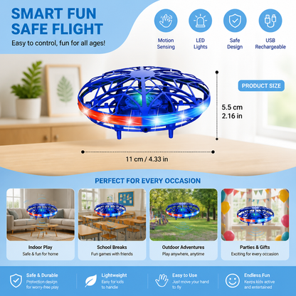 Motion-Sensing LED UFO Flying Drone