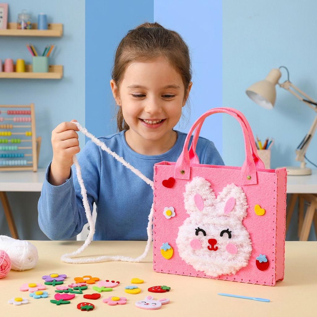 Kids DIY Plush Tote Bag Craft Kit