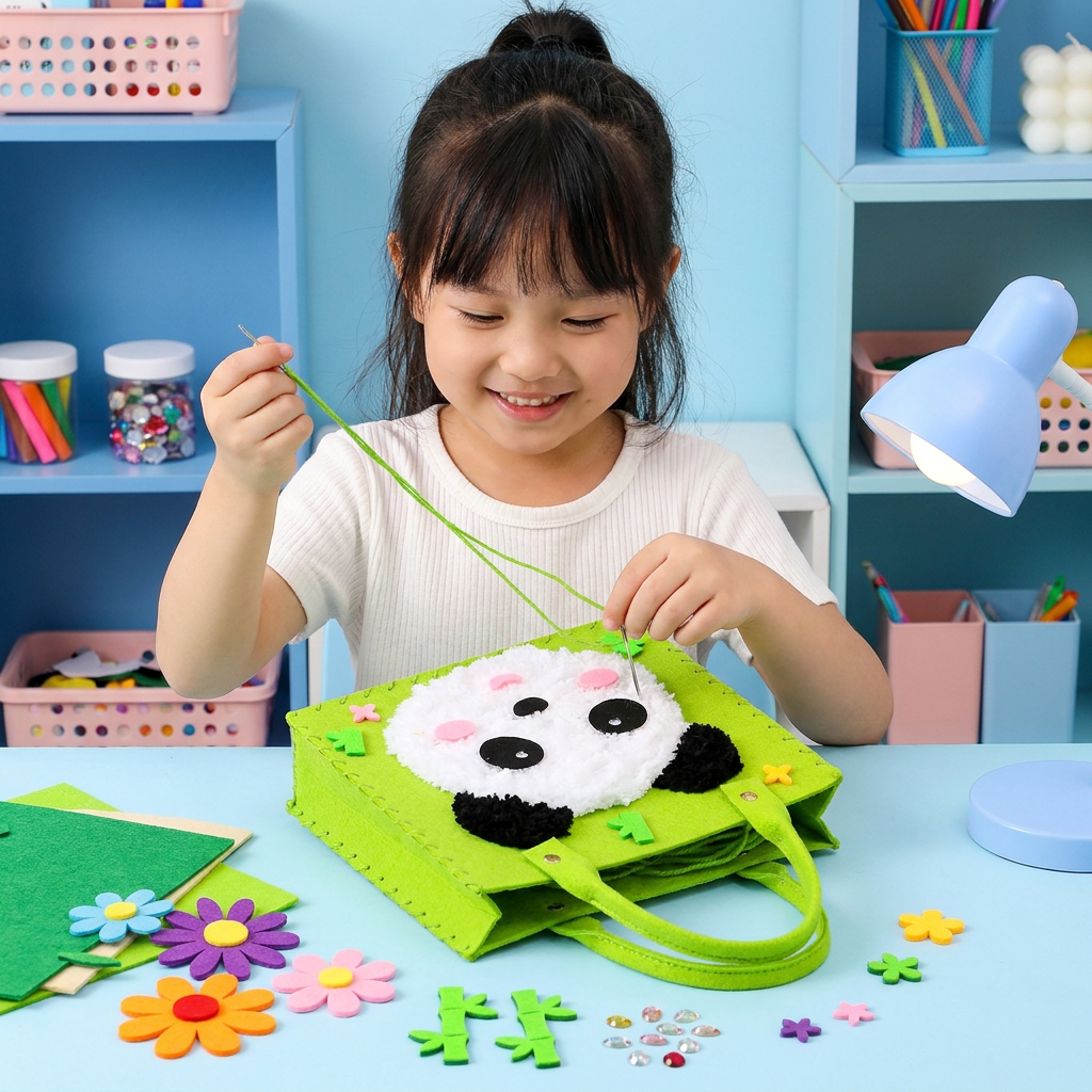 Kids DIY Plush Tote Bag Craft Kit