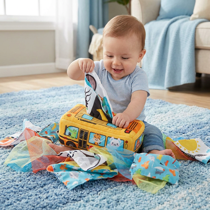 Montessori Magic Tissue Box – Sensory Learning Toy for Babies