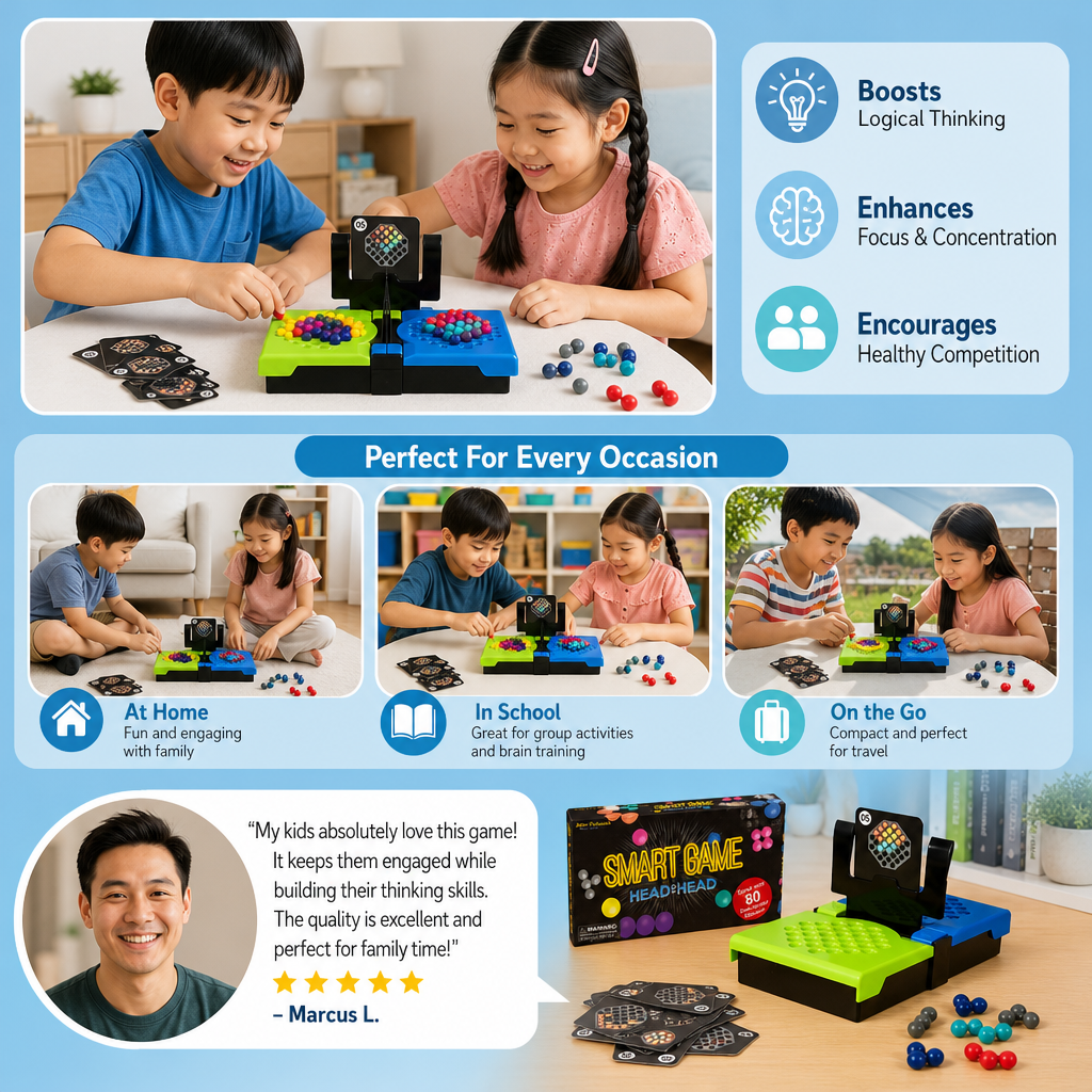 Head-to-Head Logic Puzzle Game – 80 Brain Teaser Challenges