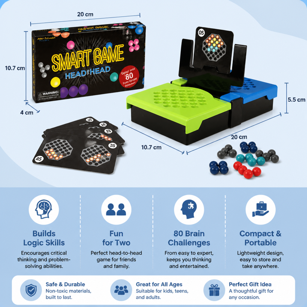 Head-to-Head Logic Puzzle Game – 80 Brain Teaser Challenges