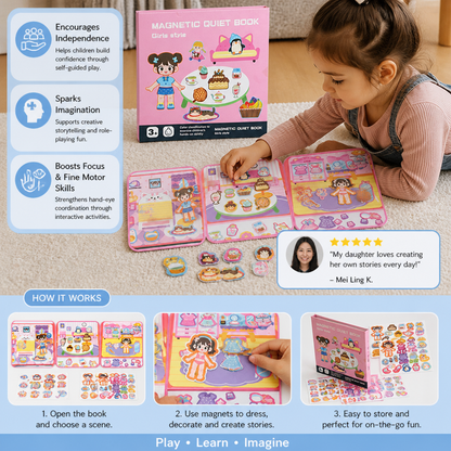 Montessori Magnetic Quiet Book – Creative Dress-Up & Scene Play