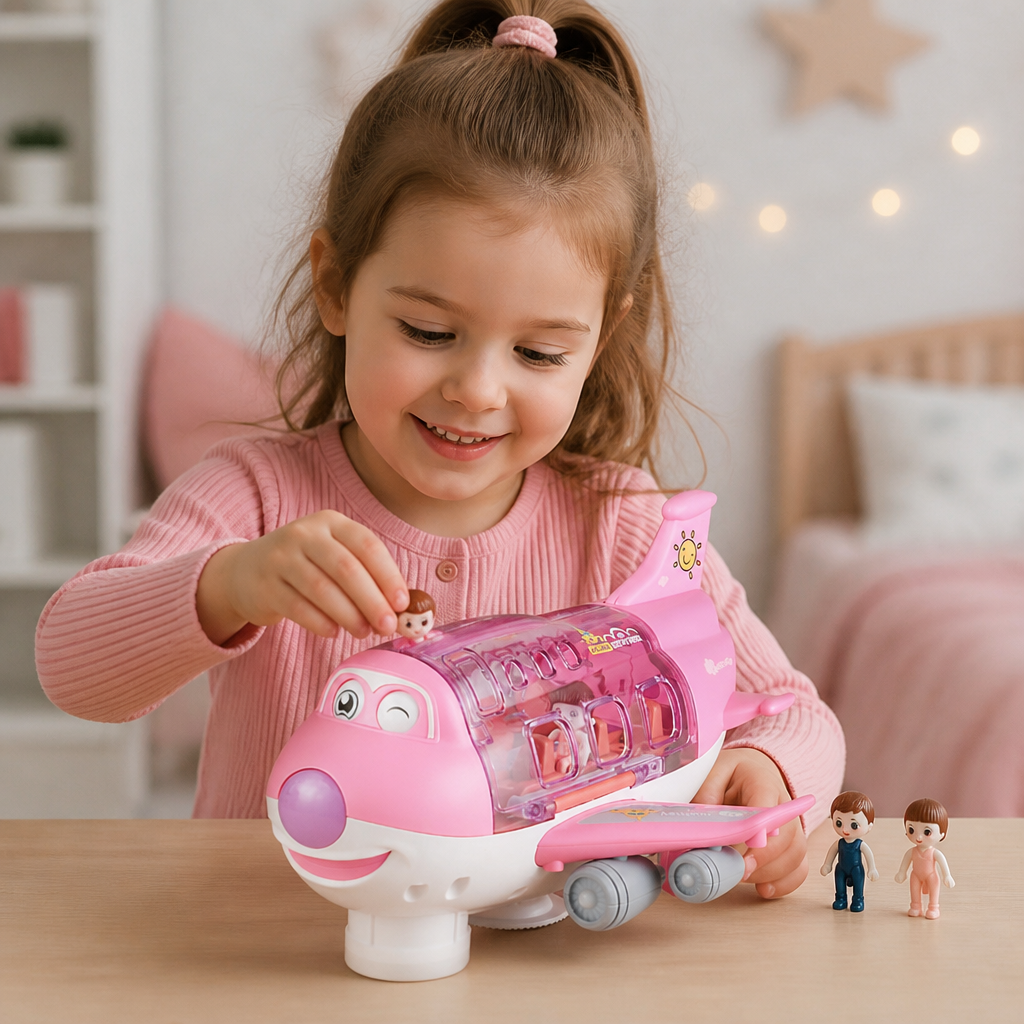 Driving Toy Airplane with Lights and Music