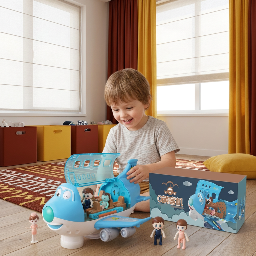 Driving Toy Airplane with Lights and Music