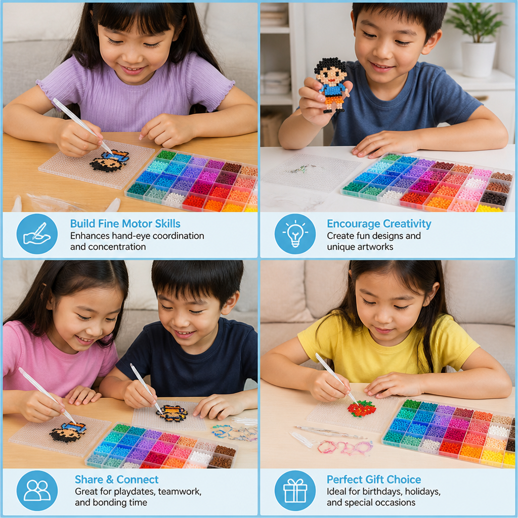 Premium Fuse Beads Set with Crafting Tools – DIY Arts & Crafts Kit
