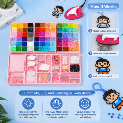 Premium Fuse Beads Set with Crafting Tools – DIY Arts & Crafts Kit