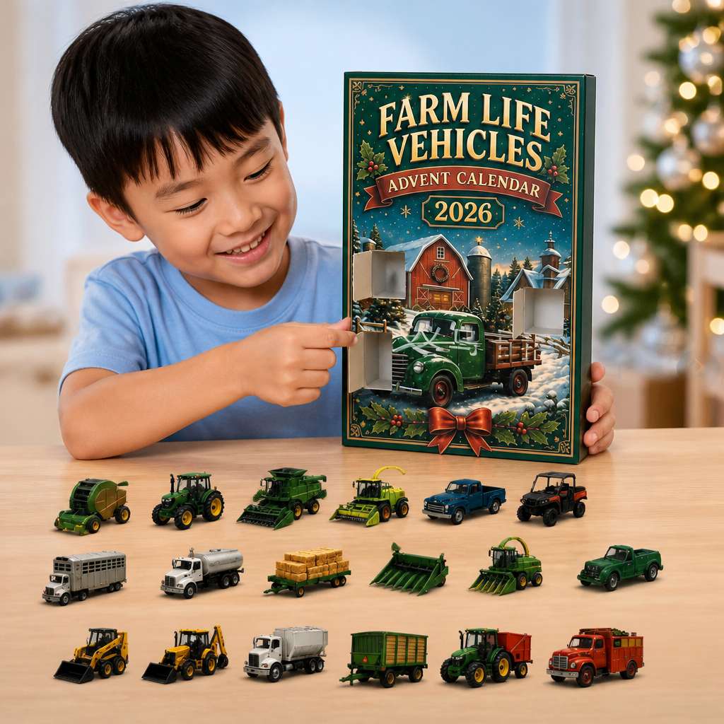 24-Day Farm Vehicles Christmas Advent Calendar