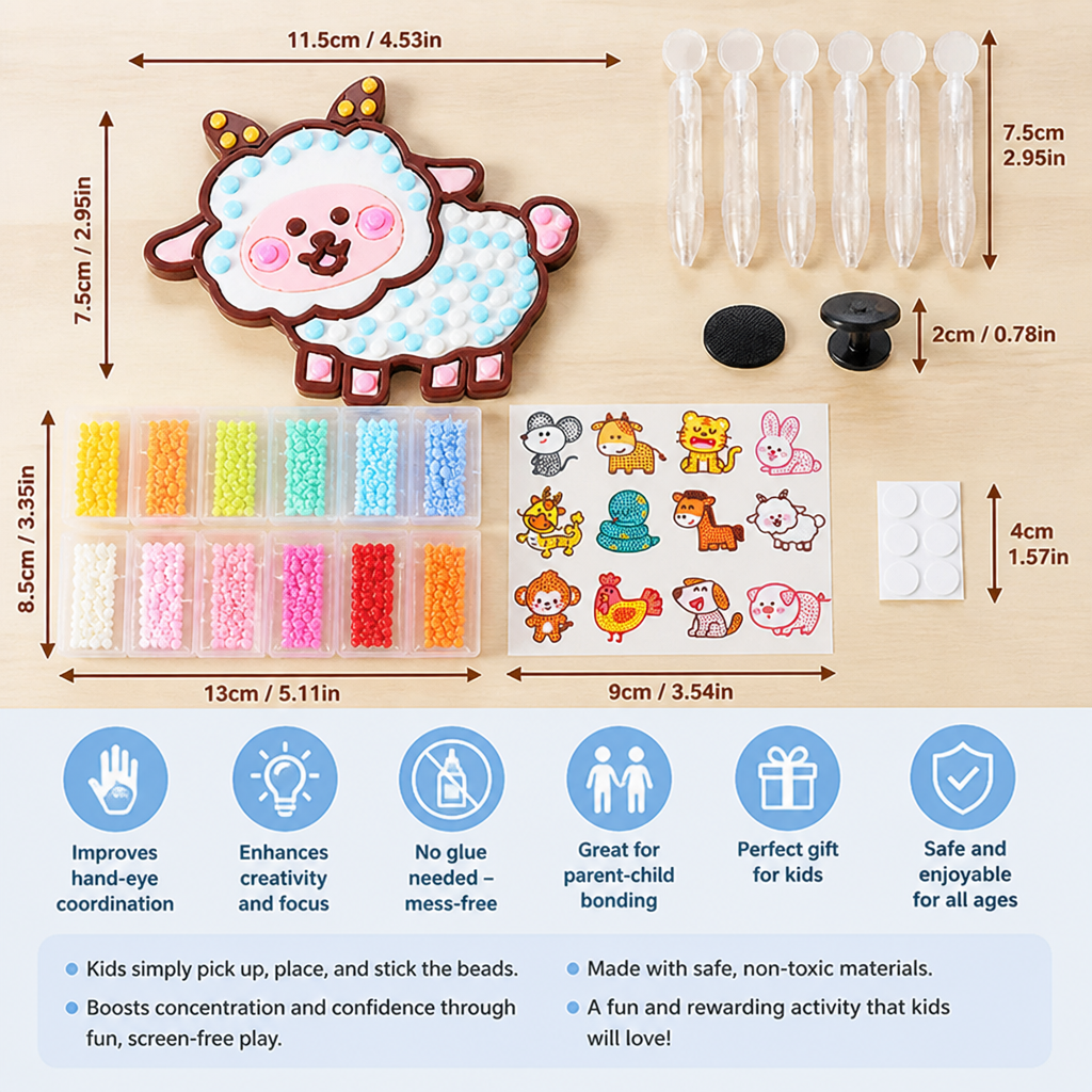 DIY Dot Bead Sticker Art Kit for Kids