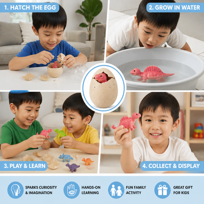 Educational Grow-in-Water Dinosaur Hatching Egg Toy for Kids