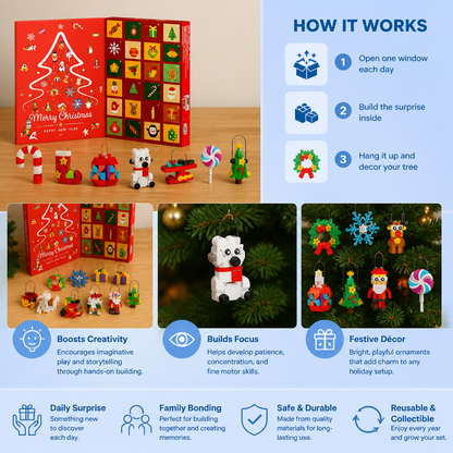 Christmas Ornament Building Blocks Advent Calendar