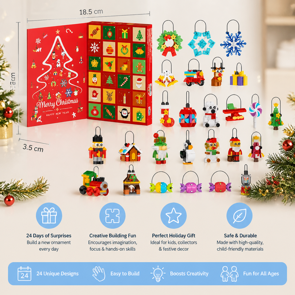 Christmas Ornament Building Blocks Advent Calendar