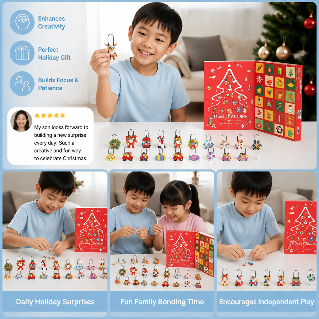 Christmas Ornament Building Blocks Advent Calendar