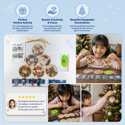 DIY Christmas Diamond Painting Ornament Kit – Festive Tree Hanging Decorations