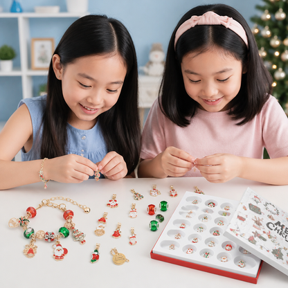 24-Day Christmas Bracelet Advent Calendar – DIY Jewelry-Making Kit for Girls