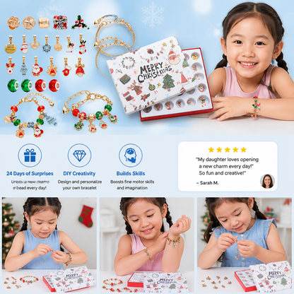 24-Day Christmas Bracelet Advent Calendar – DIY Jewelry-Making Kit for Girls
