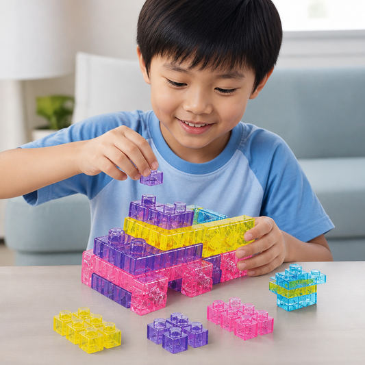 Glow-in-the-Dark Squishy Jelly Building Blocks for Kids – Safe & Soft