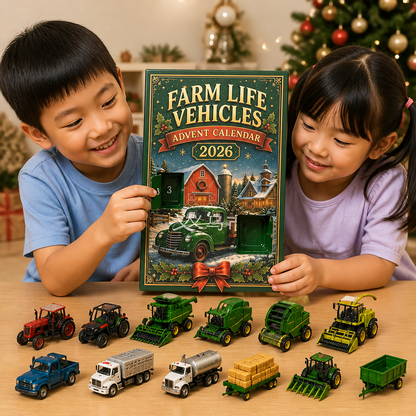 24-Day Farm Vehicles Christmas Advent Calendar