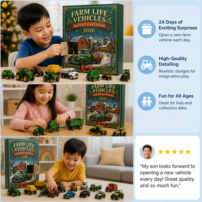 24-Day Farm Vehicles Christmas Advent Calendar