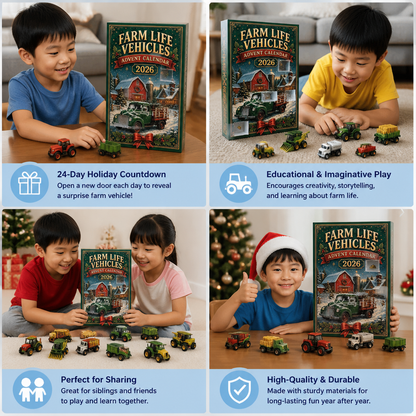24-Day Farm Vehicles Christmas Advent Calendar