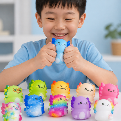 24-Pack Soft Axolotl Squishy Stress Relief Toys