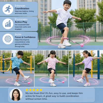 3-in-1 LED Skip Ball with Jump Counter & Timer for Kids