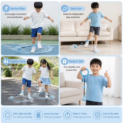 3-in-1 LED Skip Ball with Jump Counter & Timer for Kids