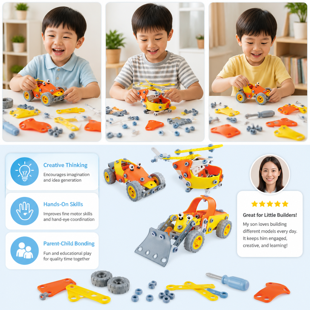 STEM Flexible Screw & Nut Building Blocks Set