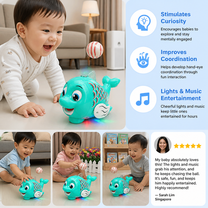 Interactive Floating Ball Fish Toy with Lights & Music