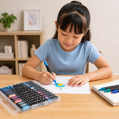 Glitter Dual-Tip Acrylic Paint Marker Set