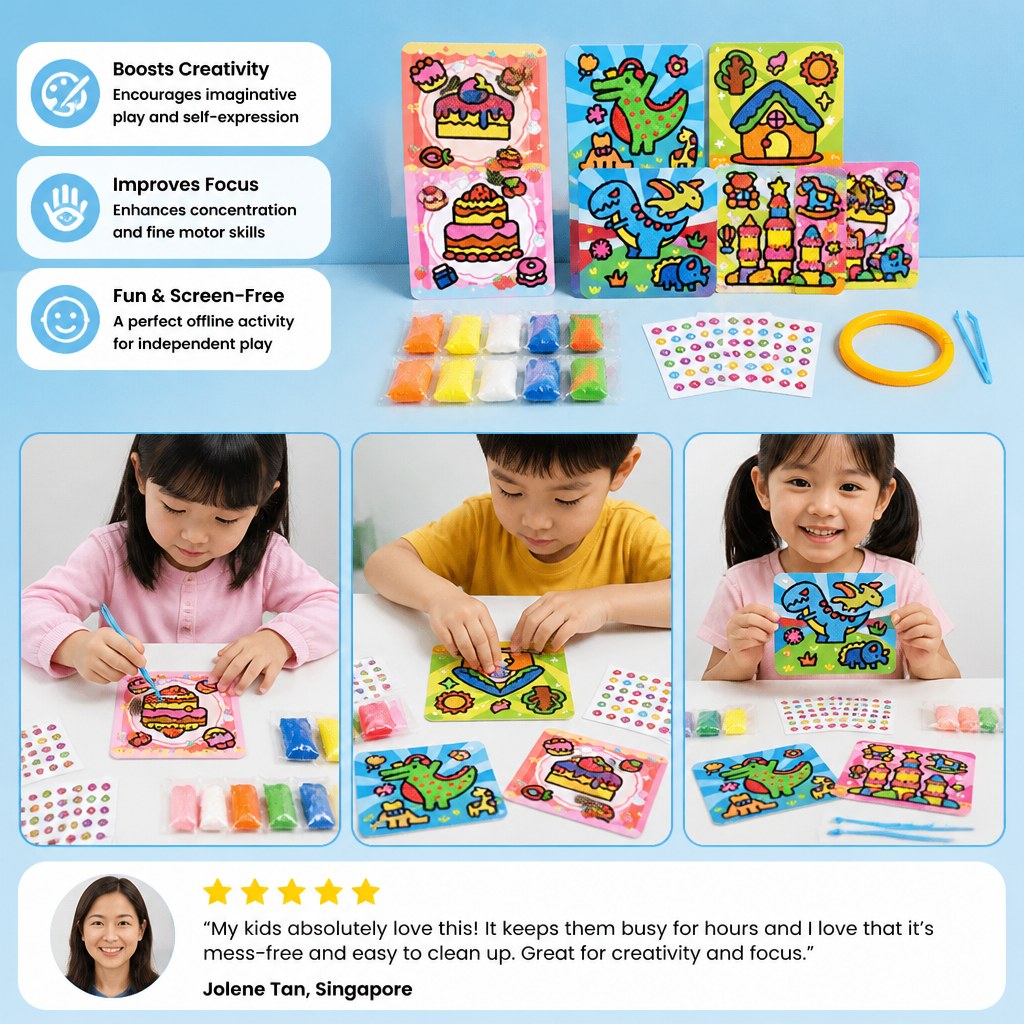DIY Clay Sticker Art & Craft Kit for Kids