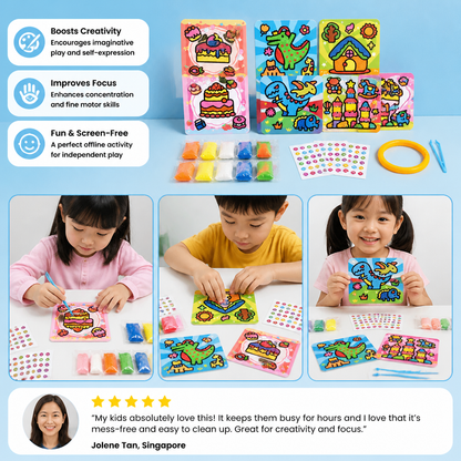 DIY Clay Sticker Art & Craft Kit for Kids