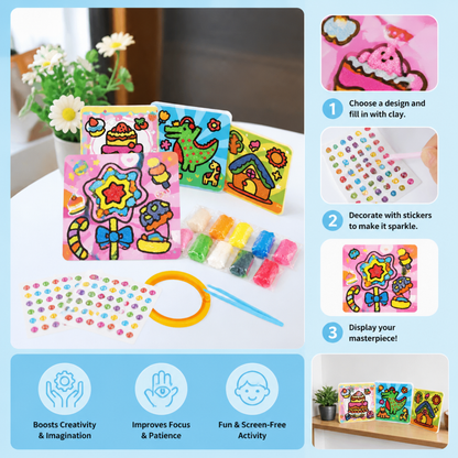 DIY Clay Sticker Art & Craft Kit for Kids