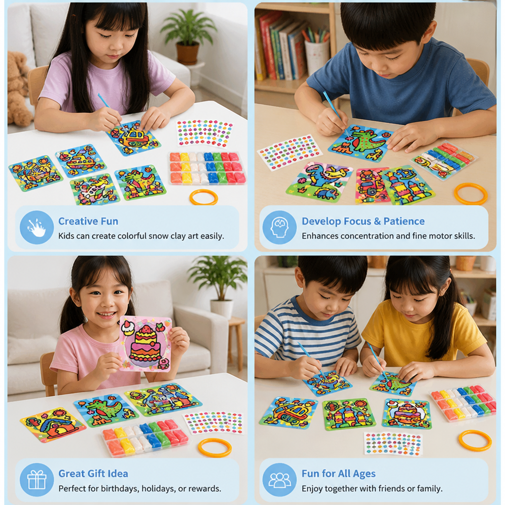 DIY Clay Sticker Art & Craft Kit for Kids