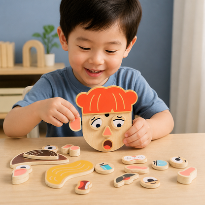 Wooden Facial Expressions & Emotions Learning Toy for Kids